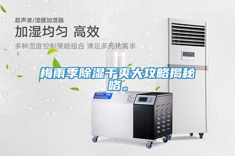 梅雨季除濕干爽大攻略揭秘咯。