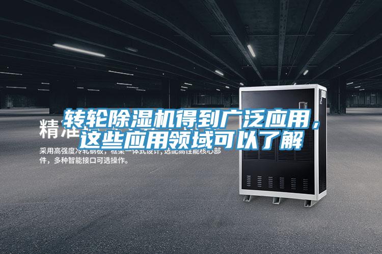 轉輪除濕機得到廣泛應用，這些應用領域可以了解
