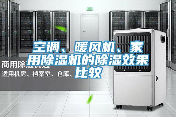 空調、暖風機、家用除濕機的除濕效果比較