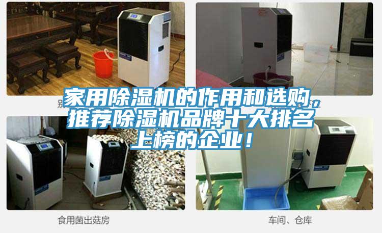 家用除濕機的作用和選購，推薦除濕機品牌十大排名上榜的企業！