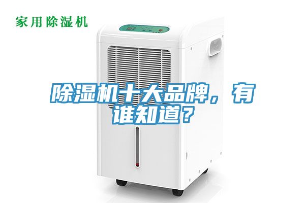 除濕機十大品牌,有誰知道?